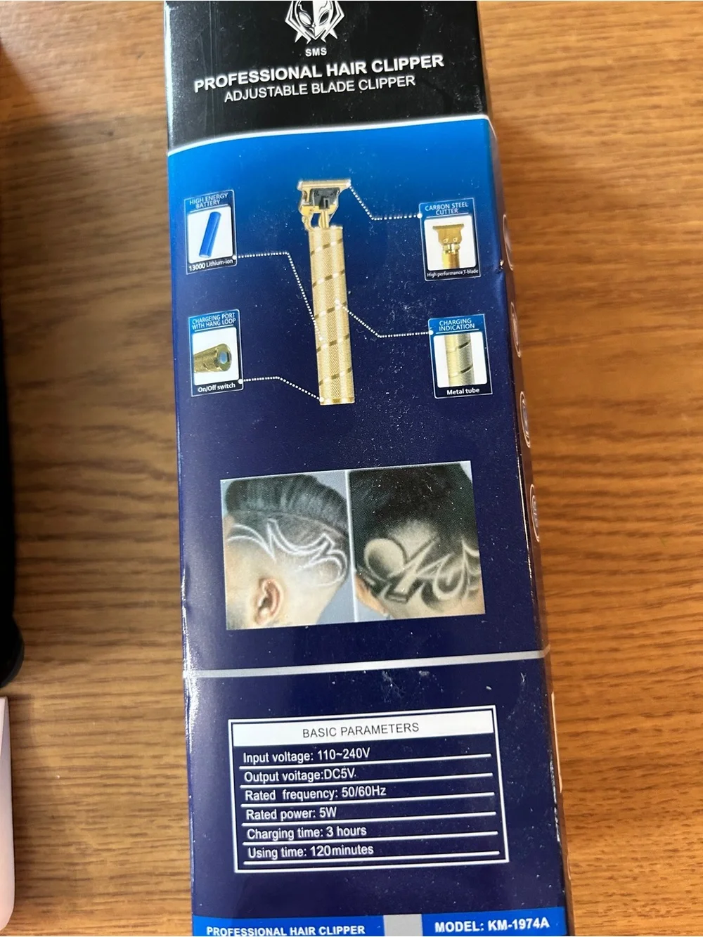 Brand New SMS Professional Hair Clipper (Model KM-1974A)TRIMMER Adjustable Blade